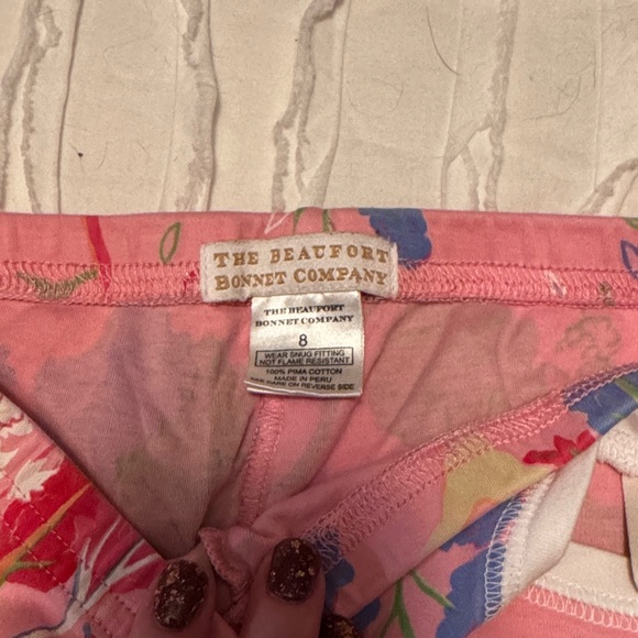 The Beaufort Bonnet Company Pink and Multicolor Kids Pajama Set - Picture 2 of 3